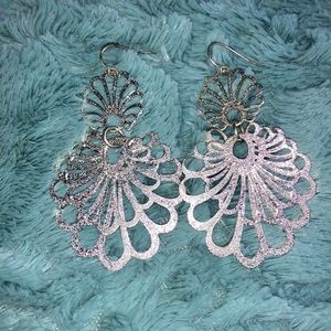 Silver Scalloped Earrings